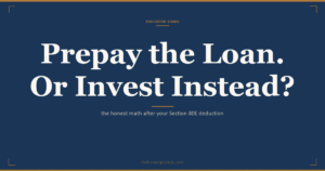 Prepay your education loan or invest, cover image on the honest after-tax decision for Indian borrowers
