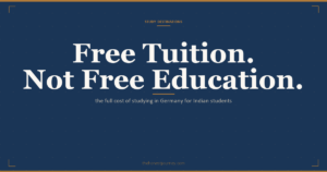 Study in Germany for Indian students, cover image on what free tuition actually means