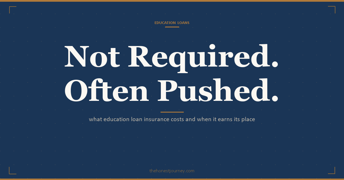 Education loan insurance in India: what it covers, the real 1 to 2 percent cost folded into the loan, and when it is worth buying