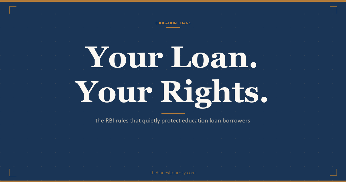 RBI guidelines for education loans in India: borrower rights on collateral-free lending, transparent rates, moratorium, and the grievance route