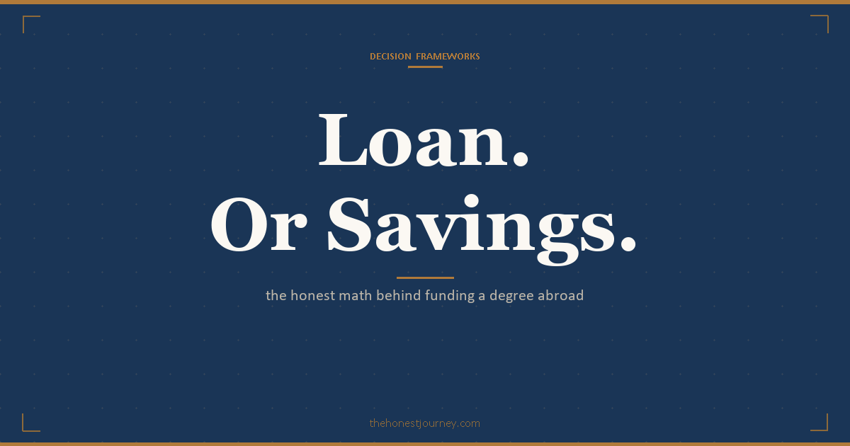 Education loan vs self-funding for study abroad: the real opportunity-cost math and a decision framework for Indian families