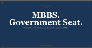 Education loan for MBBS in a government college in India: the small loan most families actually need, CSIS subsidy, and collateral free options