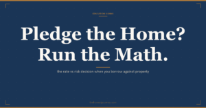 Education loan against property in India: the rate versus risk decision, real interest savings, and the family home pledge tradeoff