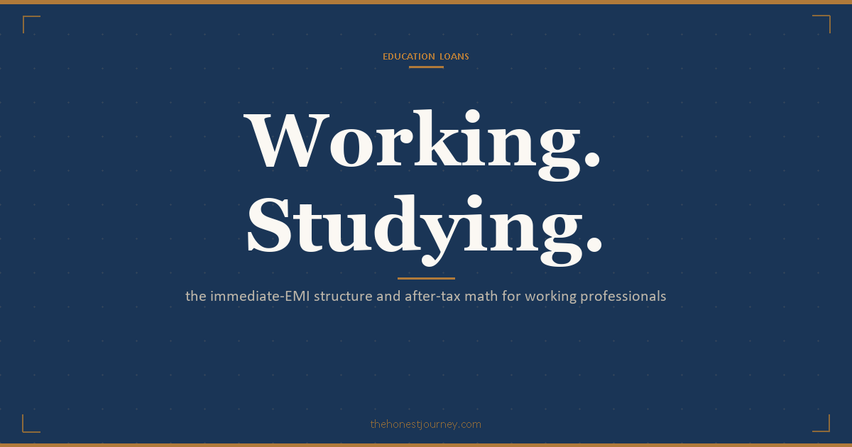 Education loan for working professionals in India: employer NOC rules, immediate EMI structure, Section 80E after tax math, and executive MBA schemes