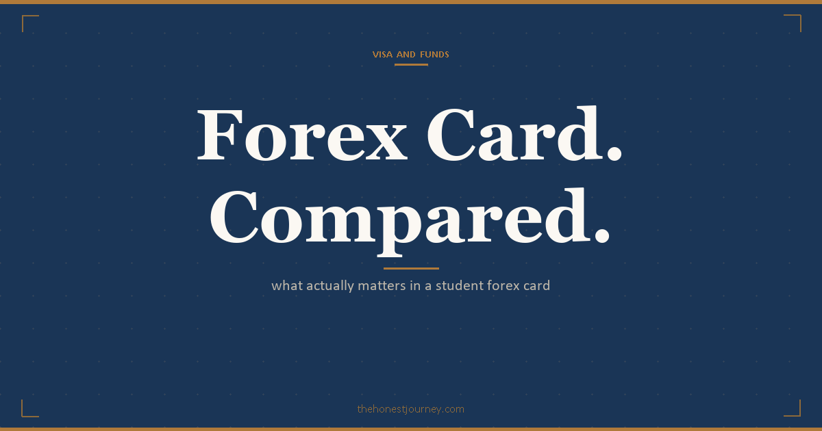 Best forex card for students going abroad: comparing FX markup, ATM and reload fees, lock-in rates, and the cash vs card vs local account choice