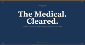 Medical test for a student visa: when it is required, what is tested, the cost in India by country, validity, and finding a panel physician