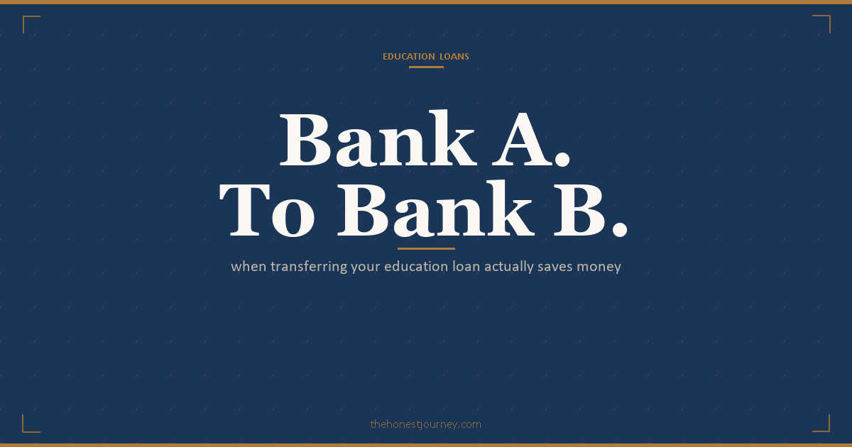 Education loan balance transfer in India: when the rate gap justifies foreclosure and processing fees, and when transferring late in repayment is a mistake