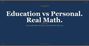 Education loan vs personal loan for studies in India: the rate gap, the 15 vs 5 year tenure, Section 80E tax, moratorium, and a Rs 5 lakh worked example