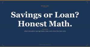 Education savings vs education loan for Indian families: post-tax loan cost vs FD yield, Section 80E impact, and a Rs 30 lakh worked example