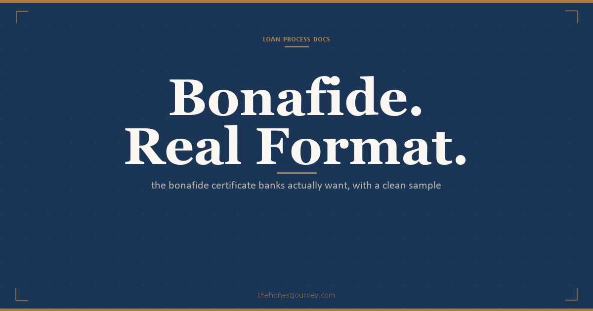 Bonafide certificate for education loan: what banks expect, required fields, lifecycle tranches, and a sample wording block from an Indian or overseas university