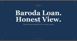 Bank of Baroda education loan for abroad: Baroda Scholar scheme, premier-institute concession list, collateral thresholds, interest rate, margin money, who the scheme actually fits
