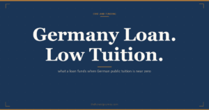 Education loan for Germany for Indian students: near-zero public-university tuition, the blocked account of EUR 11,904, what the loan actually funds, PSU and NBFC terms, worked INR example