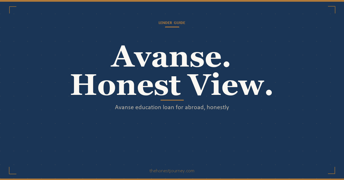 Avanse education loan honest guide: unsecured caps for abroad study, the real interest rate band, processing fee, co-applicant income rule, and who the NBFC actually suits