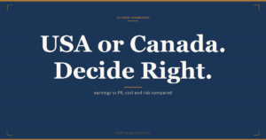 USA vs Canada for Indian students compared: total cost in INR, STEM OPT and H-1B risk vs Canadian PR pathway, salaries, and who each destination suits