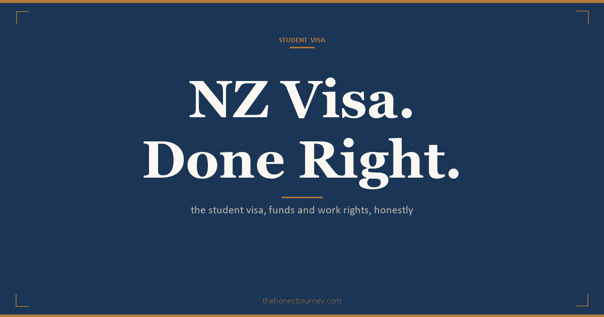 New Zealand fee-paying student visa for Indian students: the application fee, the NZD 20,000 funds proof, genuine intent, work 20 hours, processing and refusals