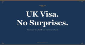 UK student visa for Indian students: the CAS, the visa fee, the Immigration Health Surcharge, maintenance funds London versus outside, the 28-day rule, work rights