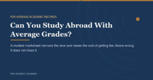 Editorial cover image for Study Abroad With an Average Academic Record or Backlogs