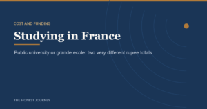 Editorial cover image for the cost of studying in France for Indian students in 2026
