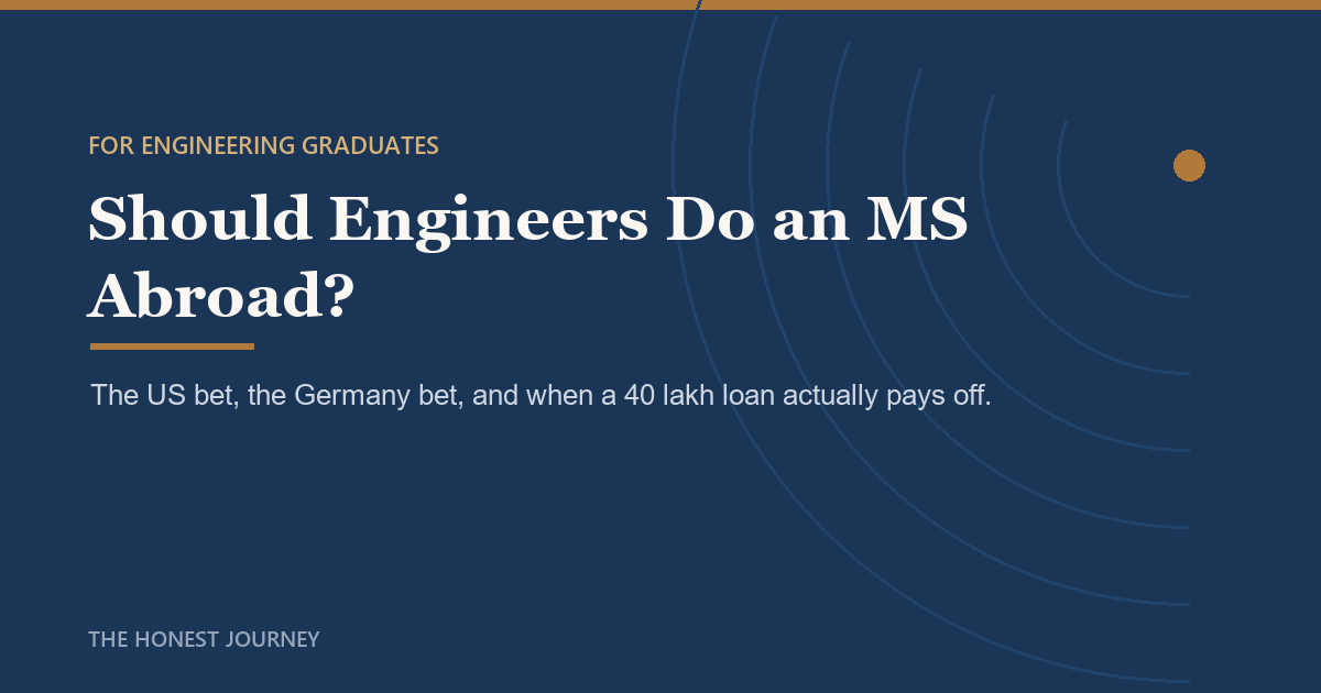 Editorial cover image for Study Abroad for Engineering Graduates: The Honest Math