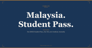 Malaysia Student Pass for Indian students: the institution applies through EMGS, the Visa Approval Letter, the medical screening at an EMGS panel clinic, the i-Kad, the fees in INR and limited work rights