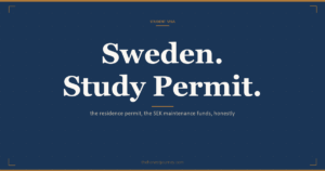 Sweden residence permit for studies for Indian students: the Migrationsverket online application, the SEK 1,500 fee, the SEK 10,314 per month maintenance funds, health insurance and work rights